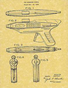 Whimsy & History! Terrific Buck Rogers Style Toy Gun Patent 