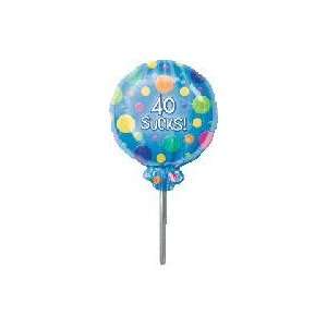    30 40 Sucks Blue Pop   Mylar Balloon Foil