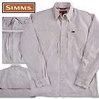 Simms Fly Fishing Solarflex Shirt Top Lt Blue Small  