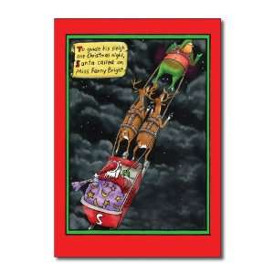 Funny Merry Christmas Cards Miss Fanny Bright Humor Greeting Dan 