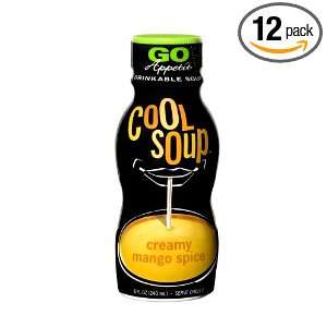 GO Appetit Drinkable Cool Soup Creamy Mango Spice, 8 Ounce Bottle 
