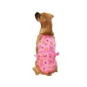   Canine Fruit & Flowers Pink Dog Bathing Suit X Small: Pet Supplies
