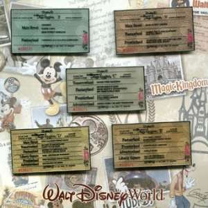  Walt Disney World 40th Anniversary   Ticket Book Pin Set 