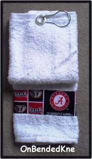UNIVERSITY OF ALABAMA CRIMSON TIDE Golf Sports Towel NCAA Hand Crafted 