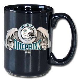  Miami Dolphins 12oz Black Coffee Mug: Sports & Outdoors
