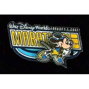  WDW Mickey Mouse 1/2 Marathon Slider Pin 2001 Everything 