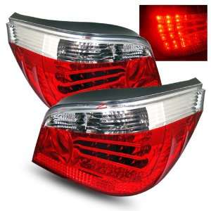  04 06 BMW E60 LED Tail lights   Red Clear: Automotive