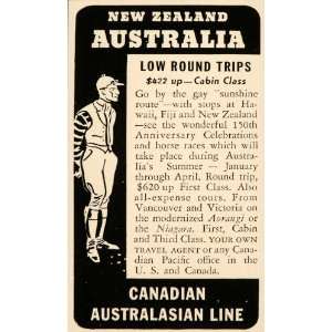  1937 Ad Canadian Line Cruise Ship New Zealand Australia 