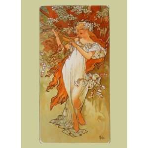 Alphonse Mucha   Art Nouveau   Spring Card