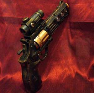 Steampunk cyber gothic gun pistol Victorian laser sci fi toy sci fi 