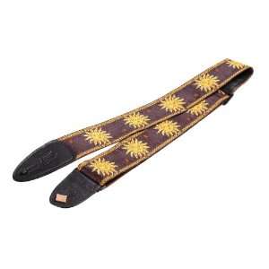  Levys MPJG Brown Sun Guitar Strap: Musical Instruments