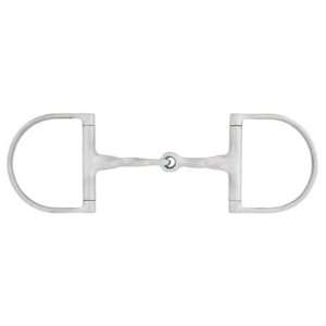  Metalab Brushed Dee Ring Snaffle Bit with Slow Twist 