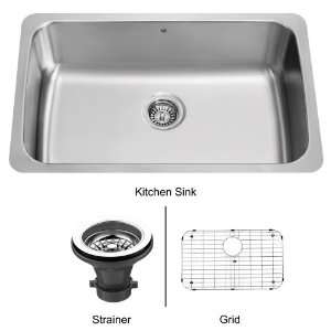    inch Undermount Stainless Steel Kitchen Sink, Grid: Home Improvement