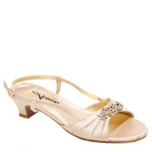  Annie Shoes 14733AB Gold Satin Womens Aliza Sandal Baby