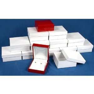   12 Earring Boxes Red Leather Showcase Display Gift Box