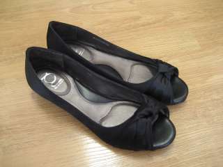 NEW YOU By CROCS Peep Toe Black Shoes Women 7.5 8 10  
