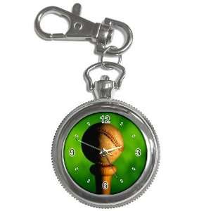    Baseball and Bat Key Chain Pocket Watch N0212 