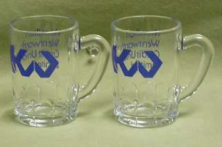Set 2 Shot Glasses Shaped Like Beer Mugs W/Handle CUTE  