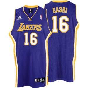 Pau Gasol Jersey: adidas Purple Swingman #16 Los Angeles Lakers Jersey 