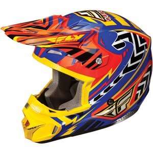  Pro Helmet, Blue/Yellow/Orange Short Replica, Helmet Type: Offroad 