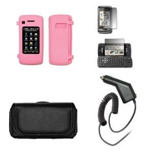  LG enV Touch VX11000 Premium Black Leather Carrying Pouch+ 