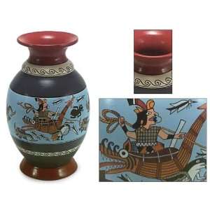  Ceramic vase, Moche Fishing