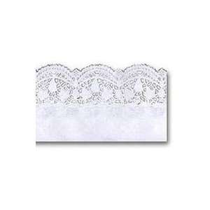  White Embossed Paper Lace Border
