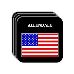  US Flag   Allendale, Michigan (MI) Set of 4 Mini Mousepad 