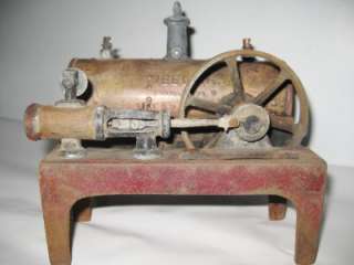 Vintage Weeden Steam Engine w/Cast Iron Base Copper Tank Metal Wheel 