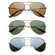 Premium All Time Classic Standard Retro Metal Aviator Sunglasses (3 