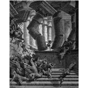   : Window Cling Gustave Dore The Bible Death Of Samson: Home & Kitchen
