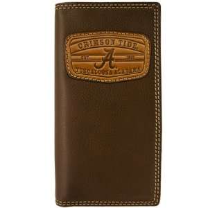   Alabama Crimson Tide Brown Leather Secretary Wallet