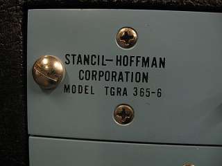 Stancil Hoffman TGRA 365 6 Reel to Reel Data Recorder  