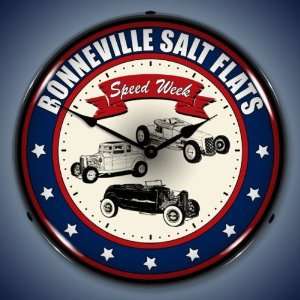   Bonneville Salt Flats Speed Week Lighted Wall Clock 