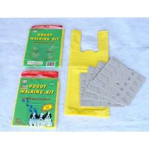 80 Pieces Doggy Walking Kit Pets Dog Cat Waste Disposal Clean Up Bag 