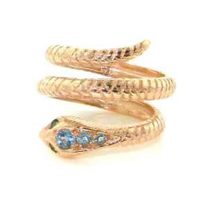  14K Gold (Choice of Yellow or Rose) Coiled Snake Ring set 