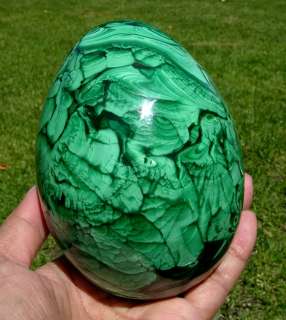 Huge Green MALACHITE CRYSTAL Sphere Egg Gemstone  