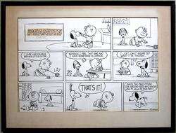 CHARLES M. SCHULZ Signed 1959 Original Sunday Comic Art  