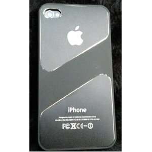  Iphone 4 Ultra Thin Hard Case with Aluminum Studded Metal 