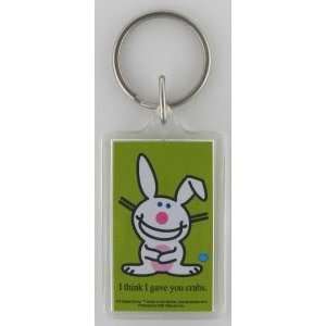   happy bunny I Think I Gave You Crabs Lucite Key Chain Toys & Games