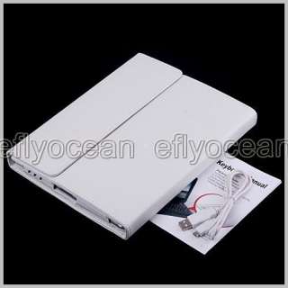   Bluetooth Silcone Keyboard Case Holder Stand For Apple iPad 2 White