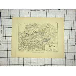   : JOHNSTON ANTIQUE MAP 1809 PLAN BATTLE WAGRAM VIENNA: Home & Kitchen
