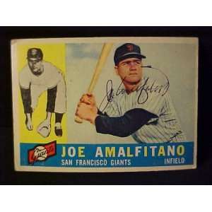 Joe Amalfitano San Francisco Giants #356 1960 Topps Signed Autographed 