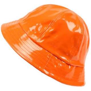 Rain Bucket Hat Waterproof Packable Adjustable Orange  