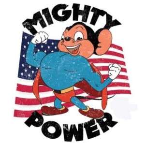 MIGHTY MOUSE POWER FUNNY T SHIRT S,M,L,XL,2X,3X  