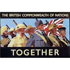 Vintage British World War Military Propaganda Poster The Commonwealth 