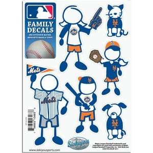  New York Mets 5in x 7in Family Car Decal Sheet Automotive