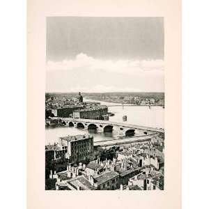  1904 Photogravure Toulouse Haute Garonne River Cityscape 