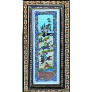  198 Persian Horsemen Nomadic Tribal Art Original Painting 