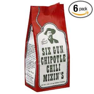 Six Gun Chipotle Chili Mix, 4 Ounce (Pack of 6)  Grocery 